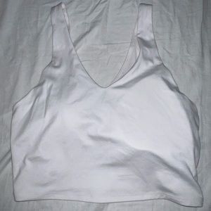 White workout tank